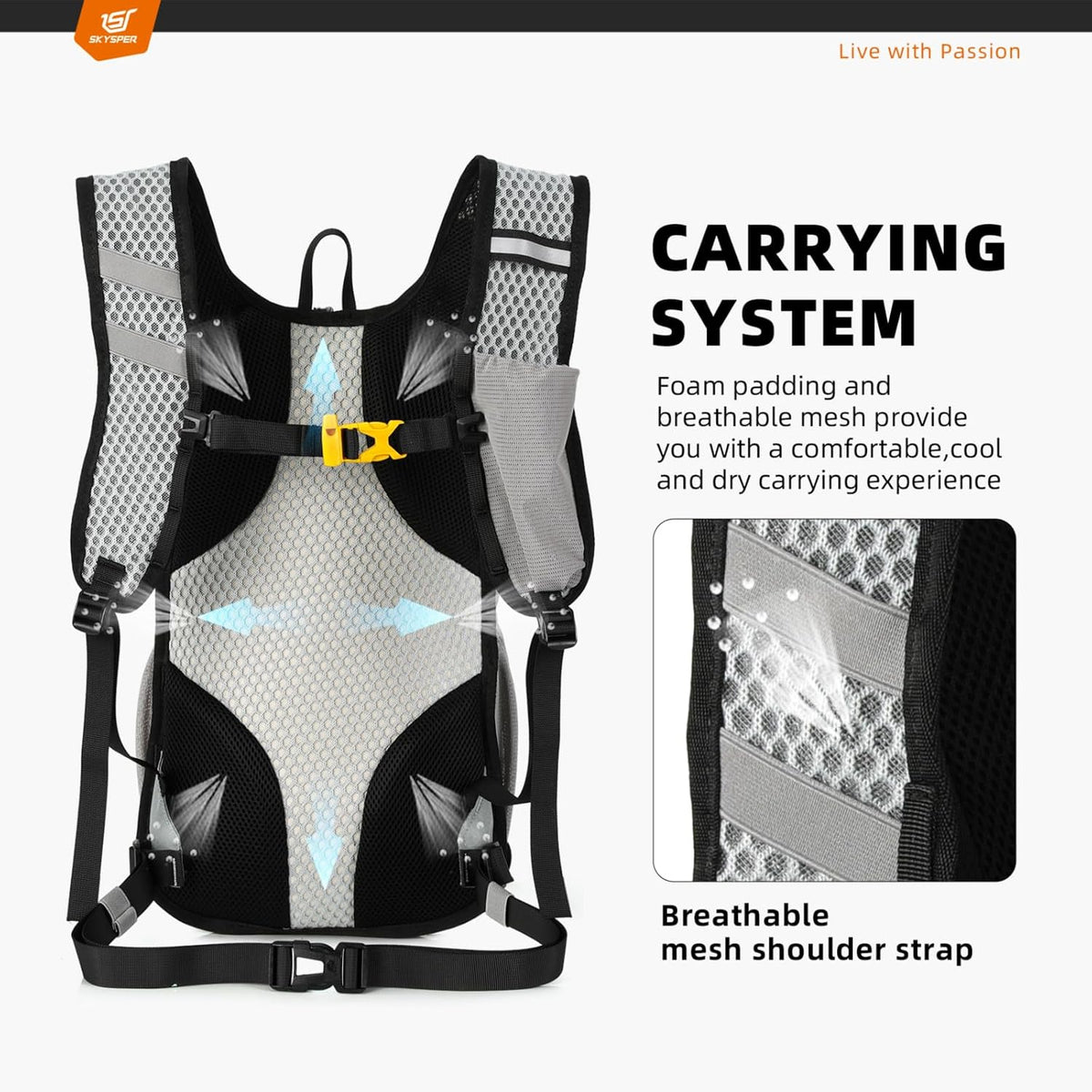 Small Hiking Backpack - 15L Travel Daypack Lightweight Bag Water Resistant Hiking Backpacks for Women Men