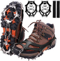 Crampons for Shoes, Traction Cleats Ice Snow Grips with 19 Stainless Steel Spikes, Shoe Talons anti - Slip Boots Spikes for Walking, Jogging, Climbing and Hiking