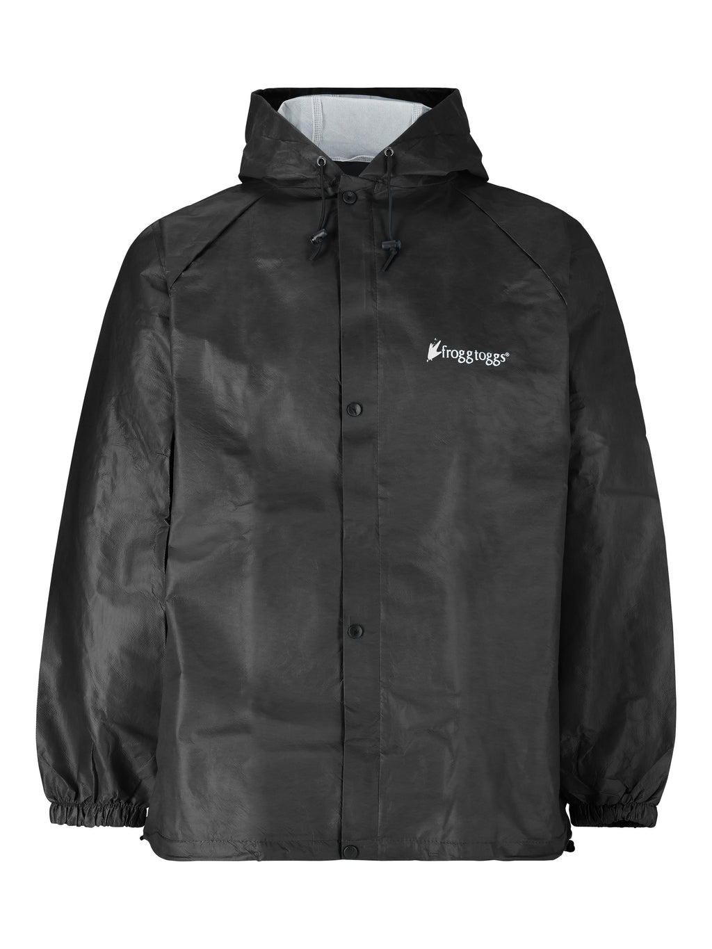2-Piece Pro Lite Rain Suit with Pockets, Waterproof Rain Gear for Men, Black, Size XL/2X