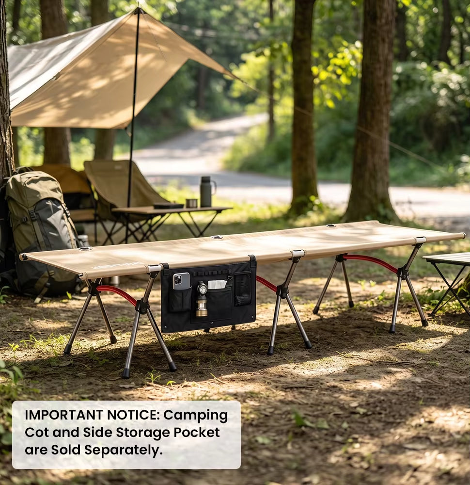 WESTTUNE Camping Cot Portable Folding Bed Ultralight Aluminum Alloy Sleeping Cot for Outdoor Hiking Backpacking Travel