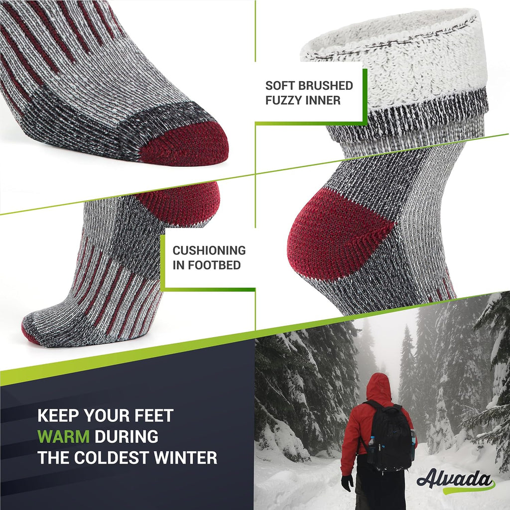 Warm Thermal Wool Socks for Winter Moisture Wicking and Breathable Cozy Boot Socks