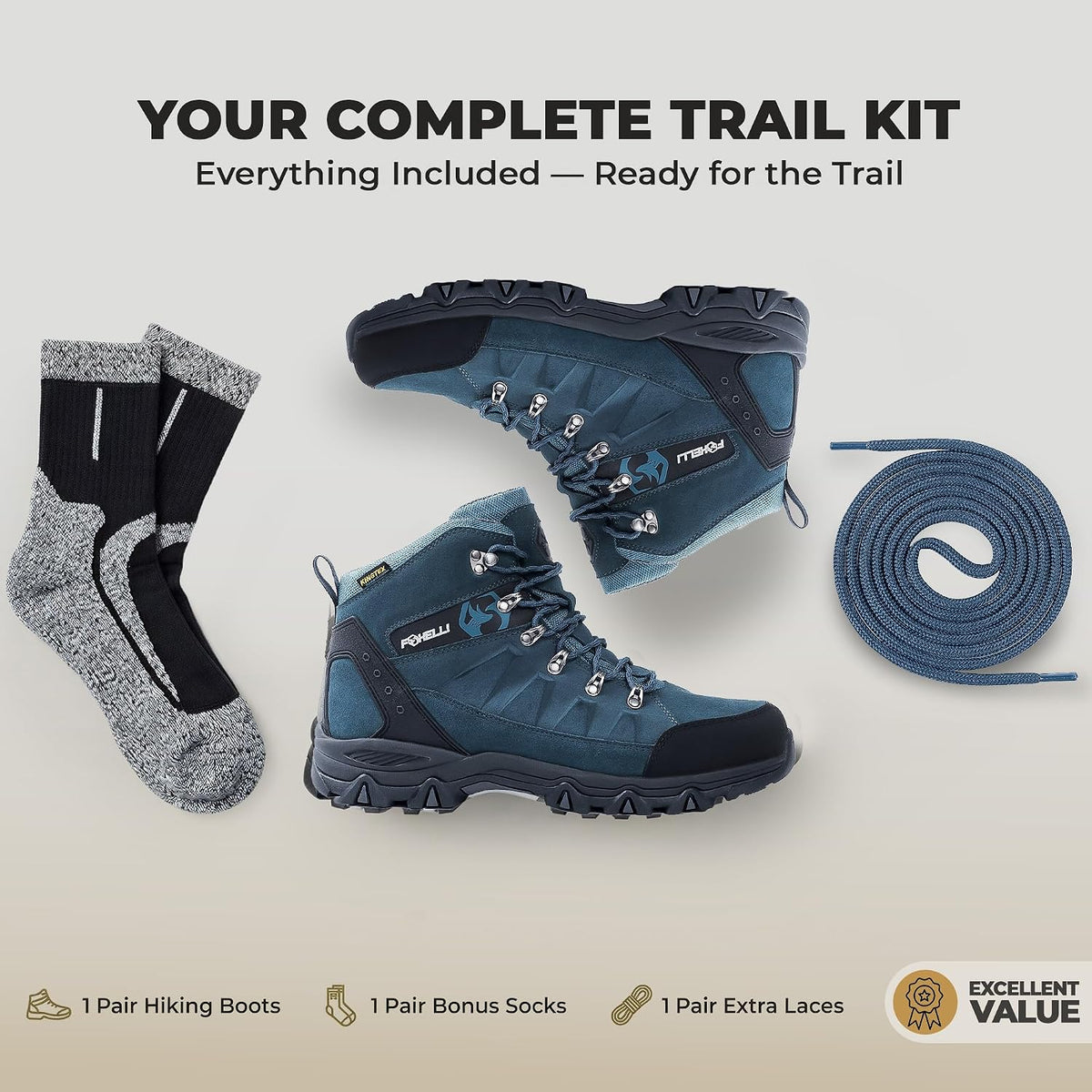 Men’S Hiking Boots – Waterproof Breathable & Lightweight Suede Leather Hiking Boots for Men