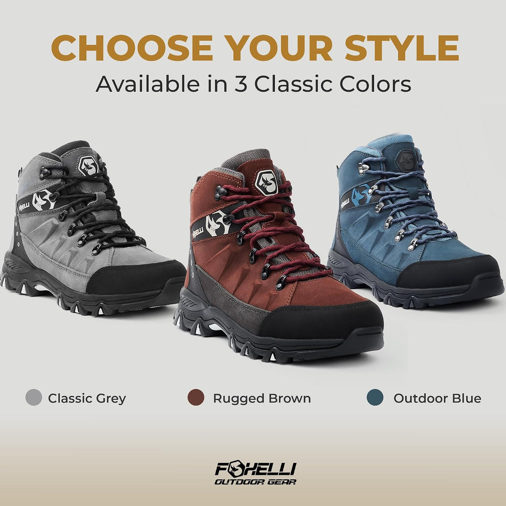 Men’S Hiking Boots – Waterproof Breathable & Lightweight Suede Leather Hiking Boots for Men