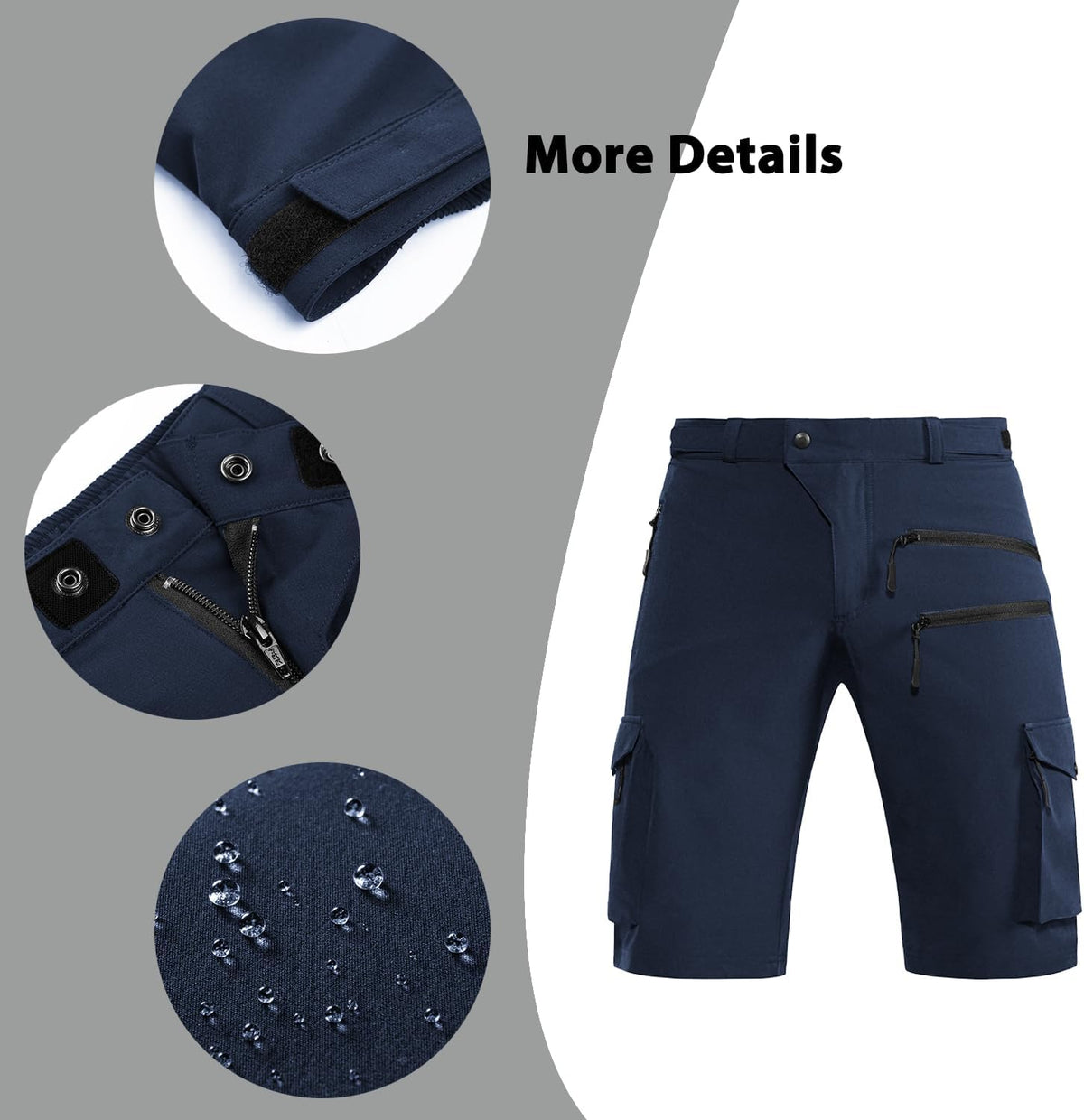 Men'S Mountain Bike Shorts: Stretch Hiking Cargo Shorts