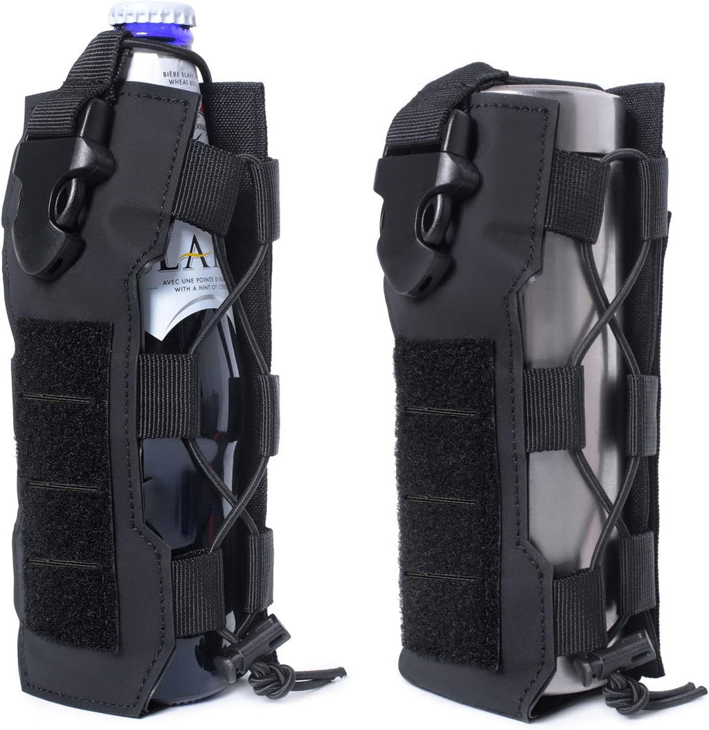 Tactical Molle Water Bottle Pouch & Adjustable Radio Holster Pouch Holder