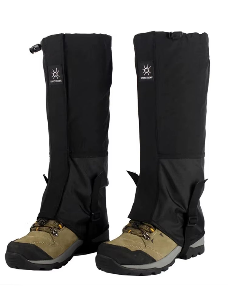 1 Pair Waterproof Leg Covers Elastic Strap Long Tube Legs Protection Hiking Skiing Climbing Trouser Shoes Cover Durable Bandage