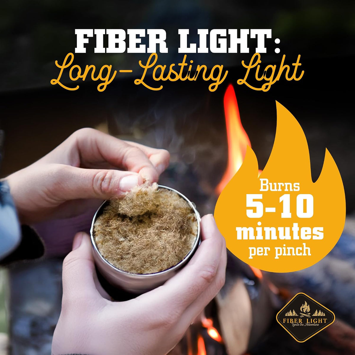 Fire Starter Kit - Natural Wood Fiber Tinder, Water-Resistant Fire Starters for Campfires, Survival Fire Starter, Fire Starters for Grill, Fire Starters for Survival - 3 Pack