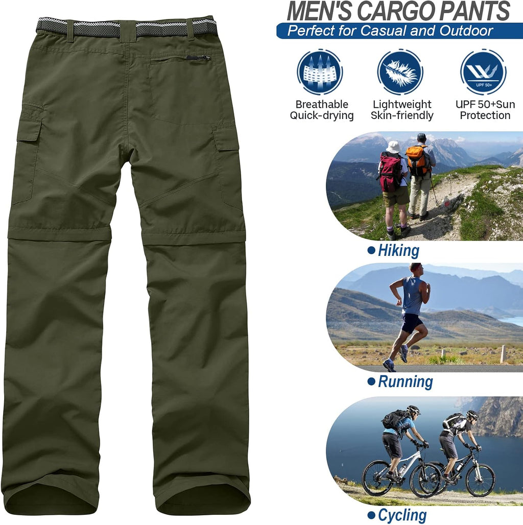 Boy Scout Pants Hiking Mens Convertible Zip off Safari Fishing