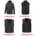 Heated Jacket Vest Mobile Battery Pack Electric Heating Coat for Skiing Hiking