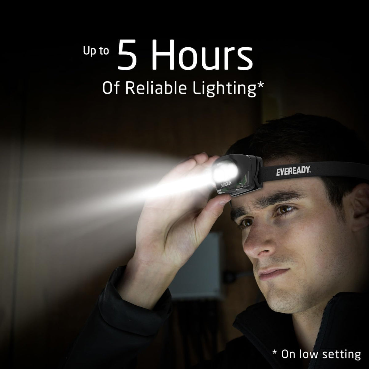 Rechargeable LED Headlamps by  (2-Pack), IPX4 Water Resistant Head Lights for Running, Camping, Emergency, Outdoors (USB Cable Included),Black (2-Pack),Adjustable