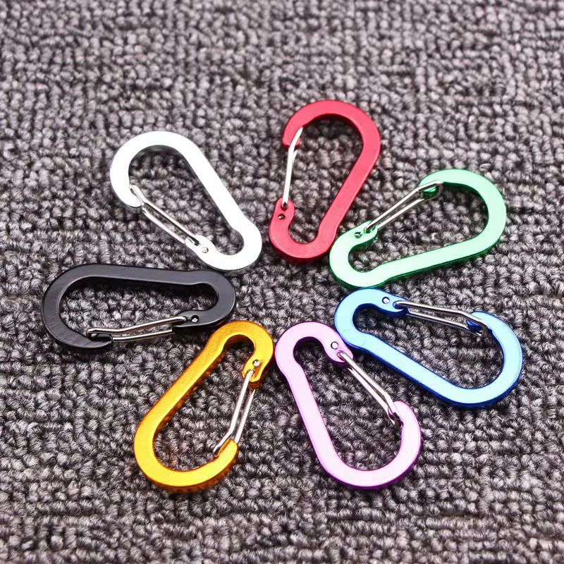 Easyfish Fishing CC1 Steel Small Carabiner Clips Outdoor Camping Multi Tool Fishing Acessories 6Pcs
