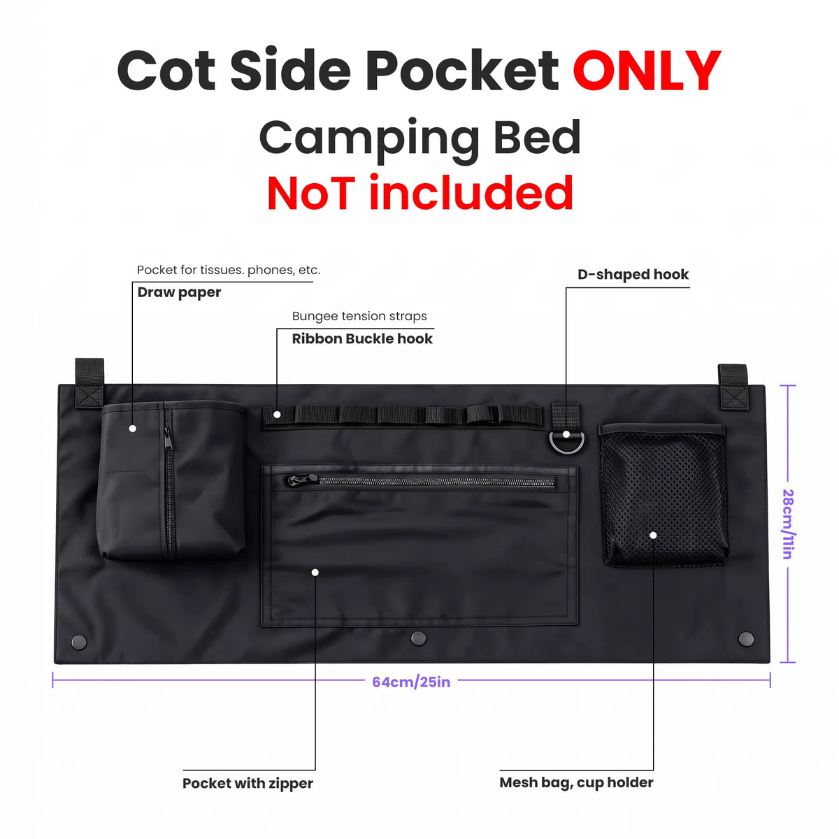 WESTTUNE Camping Cot Portable Folding Bed Ultralight Aluminum Alloy Sleeping Cot for Outdoor Hiking Backpacking Travel