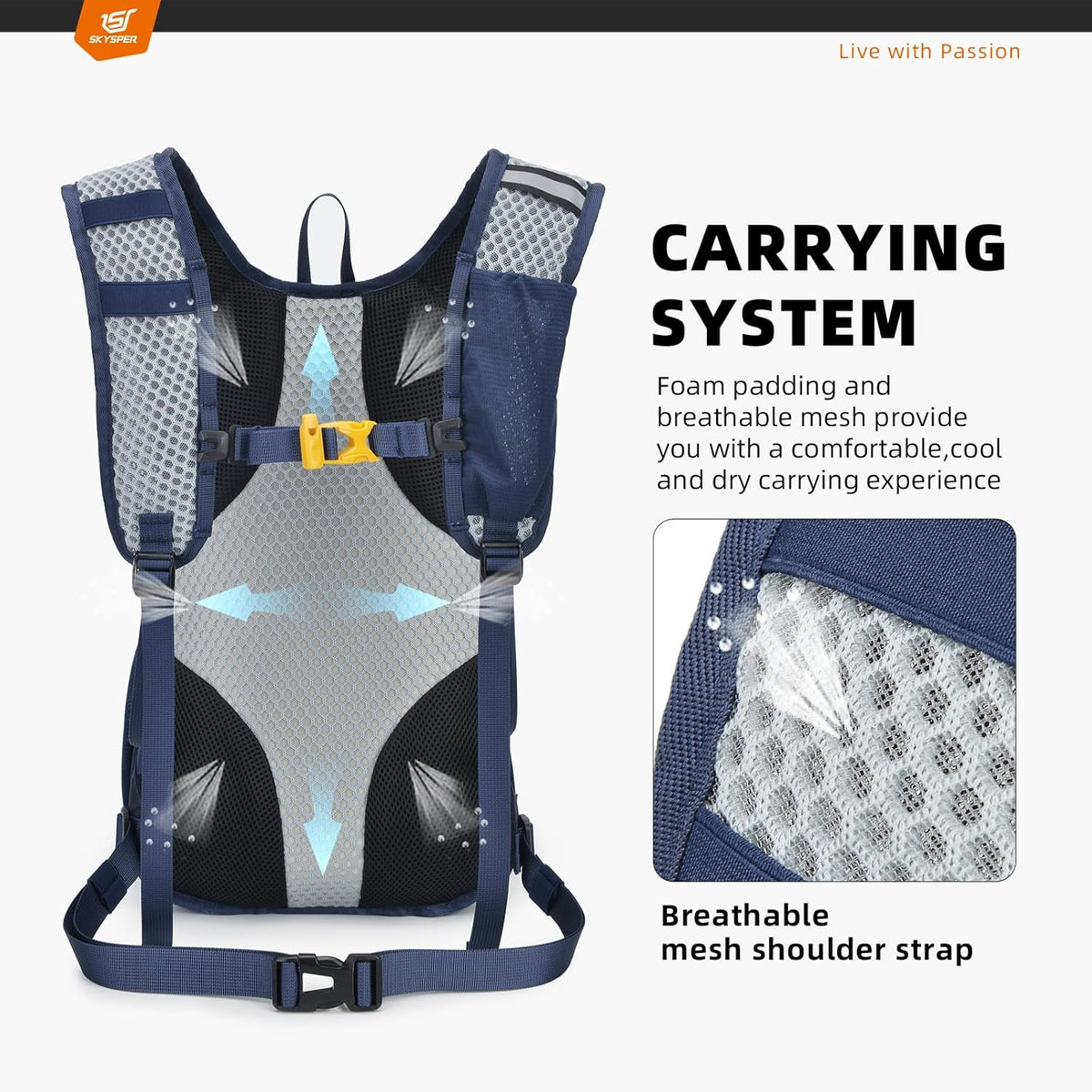 Small Hiking Backpack - 15L Travel Daypack Lightweight Bag Water Resistant Hiking Backpacks for Women Men