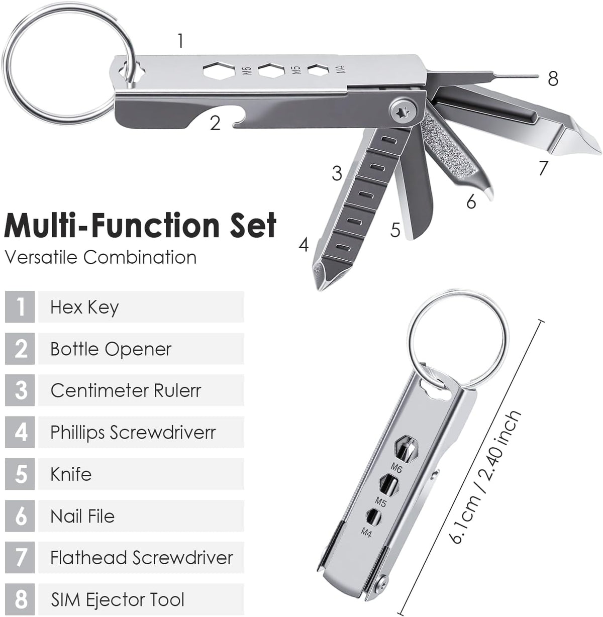 7-In-1 Multi-Tool Keychain