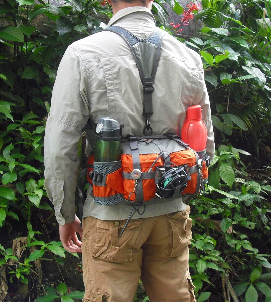 Outdoor Fanny Pack Hydration Waist Pack 2 Water Bottle Holder Men Women
