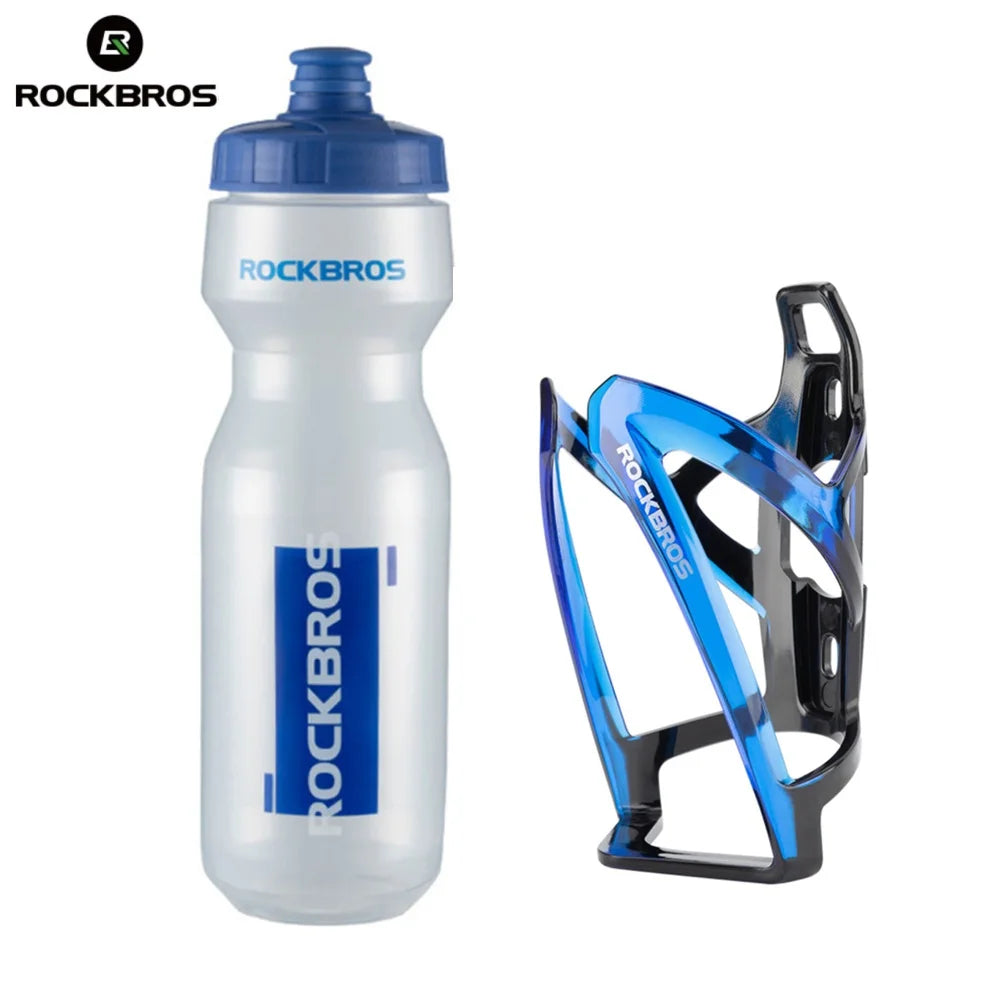 Cycling Water Bottle+Water Bottle Holder 2-Piece Set -750Ml Sports Water Bottle+Integrated Molded Water Bottle Holder