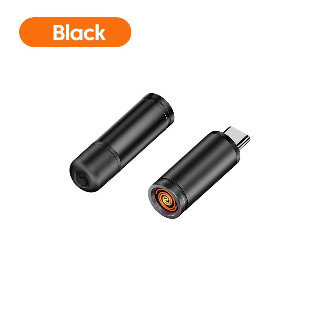 Type C Mini Cigarette Lighter Windproof Cigarette Lighter Outdoor Blowing Cigarette Lighter Adapter USB-C Cigarette Lighter
