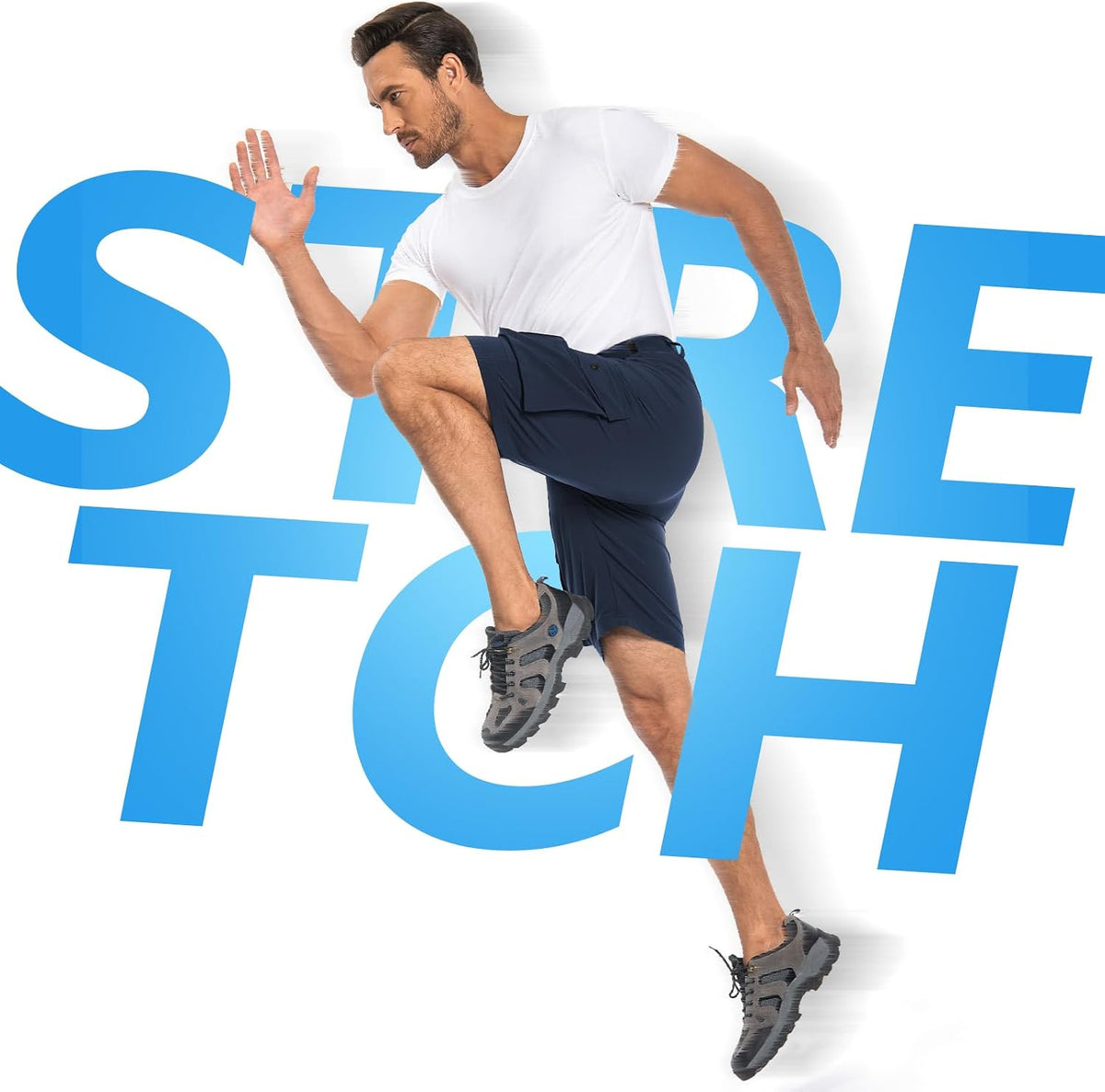 Men'S Mountain Bike Shorts: Stretch Hiking Cargo Shorts