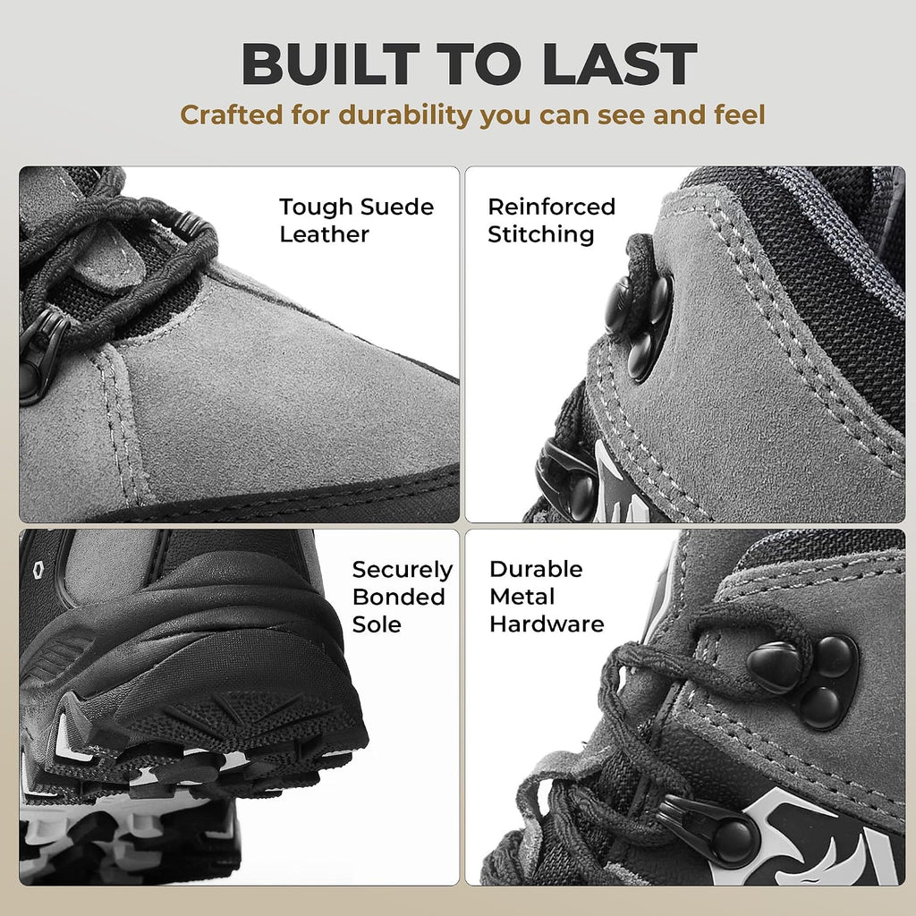 Men’S Hiking Boots – Waterproof Breathable & Lightweight Suede Leather Hiking Boots for Men