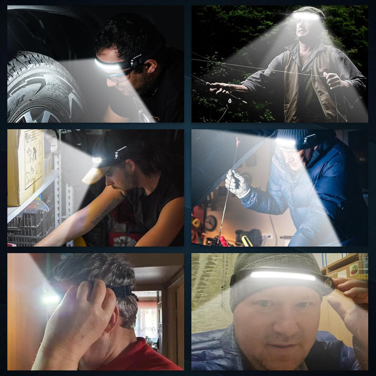 Headlamp Rechargeable 8 Pack, LED Headlight Flashlight Super Bright with 230° Wide Beam, 5 Modes Waterproof Head Lamp for Outdoor Hiking Running Camping