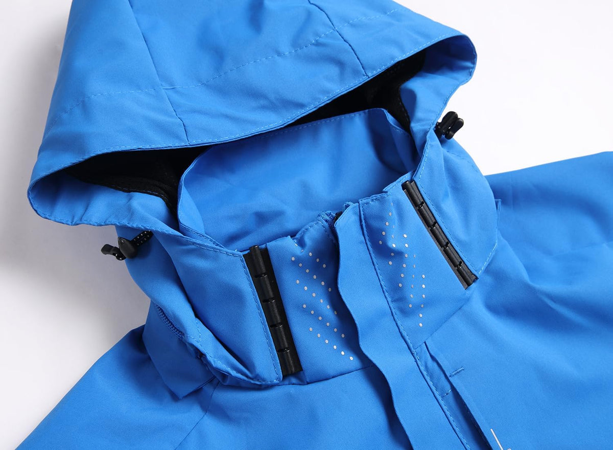 Men'S Lightweight Waterproof Rain Jacket,Shell Hooded Outdoor Raincoat Hiking Windbreake Jacket