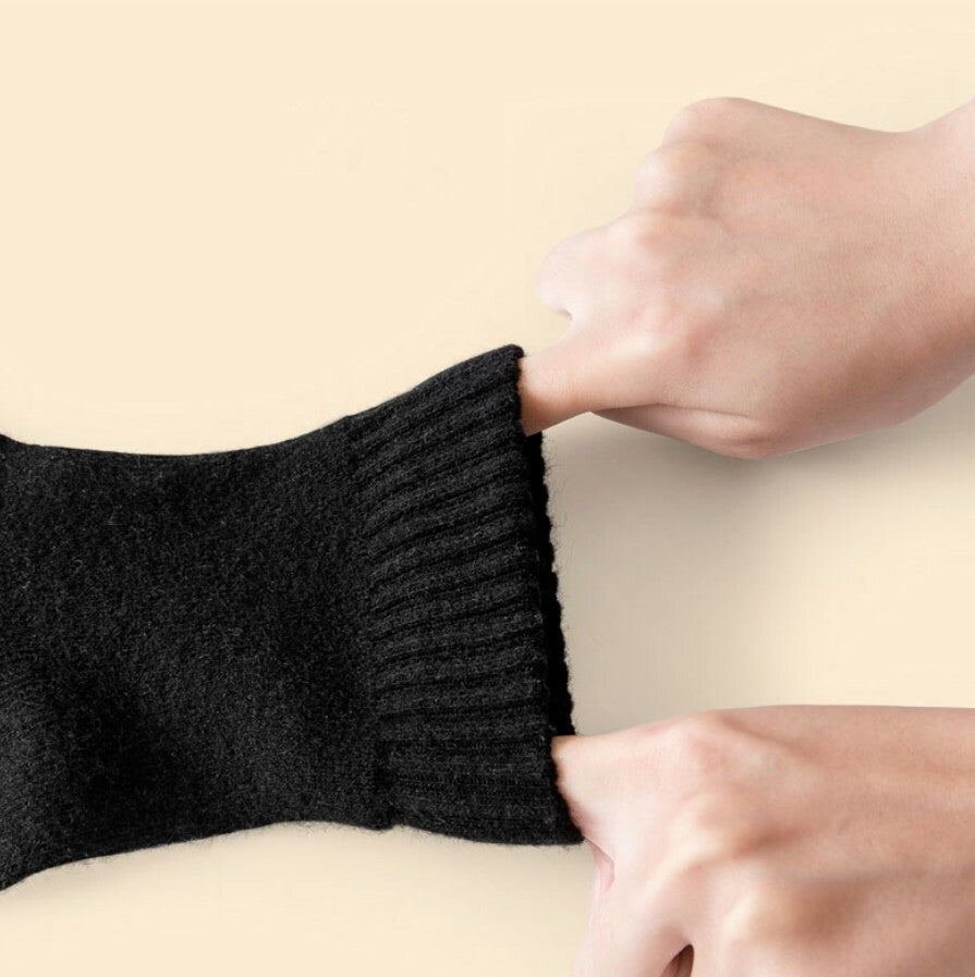 5 Pairs Men Merino Wool Cushioned Fleece Thermal Thick Warm Hiking Heavy Socks