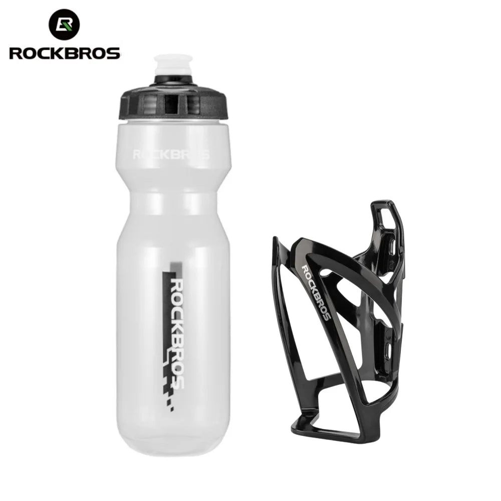 Cycling Water Bottle+Water Bottle Holder 2-Piece Set -750Ml Sports Water Bottle+Integrated Molded Water Bottle Holder