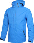 Men'S Lightweight Waterproof Rain Jacket,Shell Hooded Outdoor Raincoat Hiking Windbreake Jacket