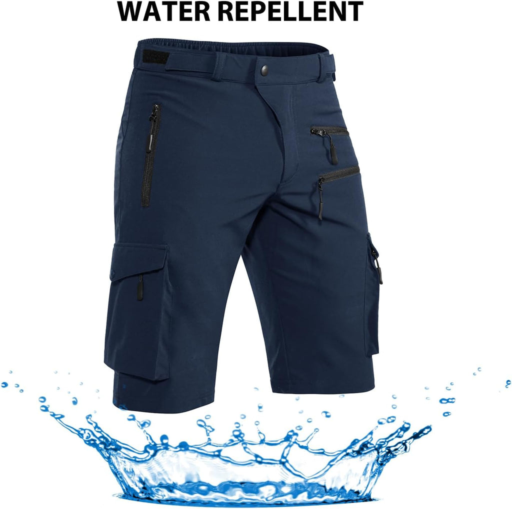 Men'S Mountain Bike Shorts: Stretch Hiking Cargo Shorts