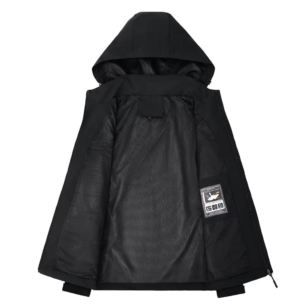 Men'S Waterproof Rain Jacket Lightweight Outer Hooded Outdoor Raincoat Hiking Windproof Jacket Climbing Outdoor Jackets