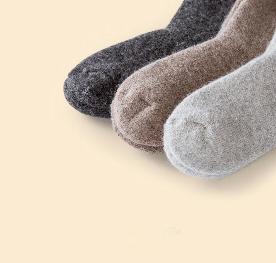 5 Pairs Men Merino Wool Cushioned Fleece Thermal Thick Warm Hiking Heavy Socks