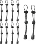 10-Pack Adjustable Reflective Elastic Rope Lanyard for Backpack Hiking Stick Holders with Walking Pole Fixing Buckle