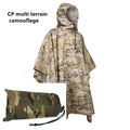 Camouflage Folding Raincoat for Hiking Portable Tactics Poncho Men Waterproof Tourism Packable Rain Jacket Cover Rainwear ﻿