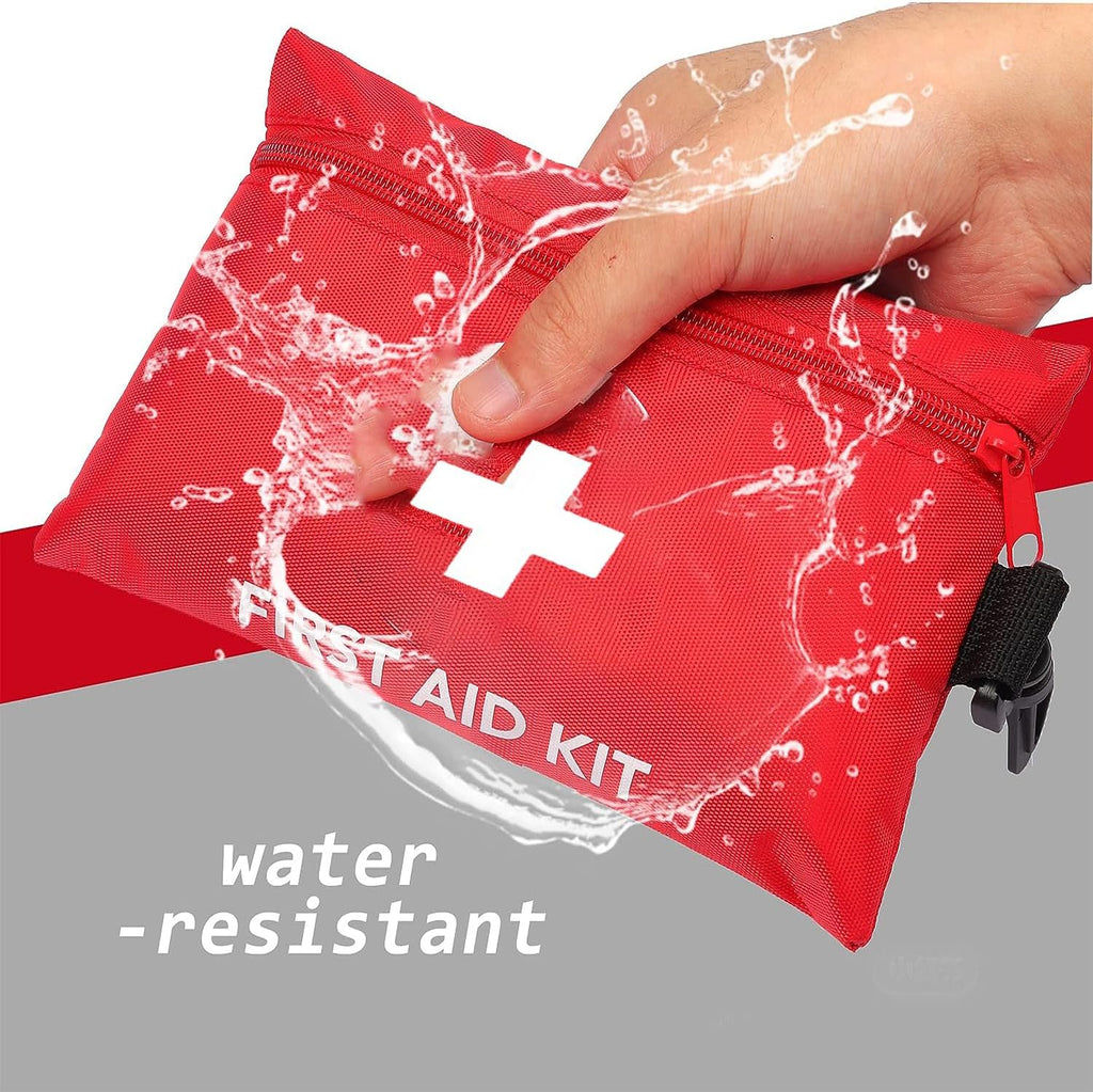 Small First Aid Kit -98 Piece First Aid Kit, Small Travel First Aid Kit Treat and Protect Most Injuries,Mini First Aid Kit Ready for Emergency at Home, Outdoors, Car, Camping, Workplace, Hiking.