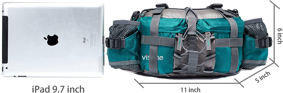 Outdoor Fanny Pack Hydration Waist Pack 2 Water Bottle Holder Men Women