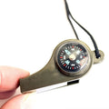 High Decibel Emergency Rescue Whistle with Compass Thermometer and Keychain Camping Hiking and Outdoor Activities