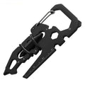 Multifunctional Stainless Steel Carabiner Keychain,Bottle Opener Multi-Tool Card,Portable Outdoor Tool for Camping Climbing EDC