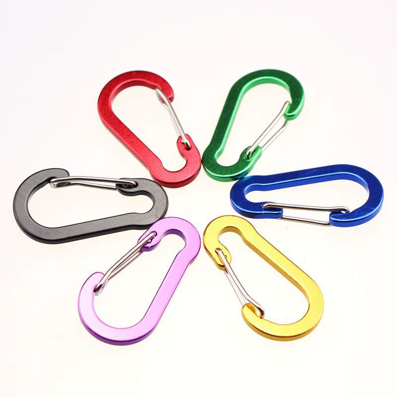 Easyfish Fishing CC1 Steel Small Carabiner Clips Outdoor Camping Multi Tool Fishing Acessories 6Pcs