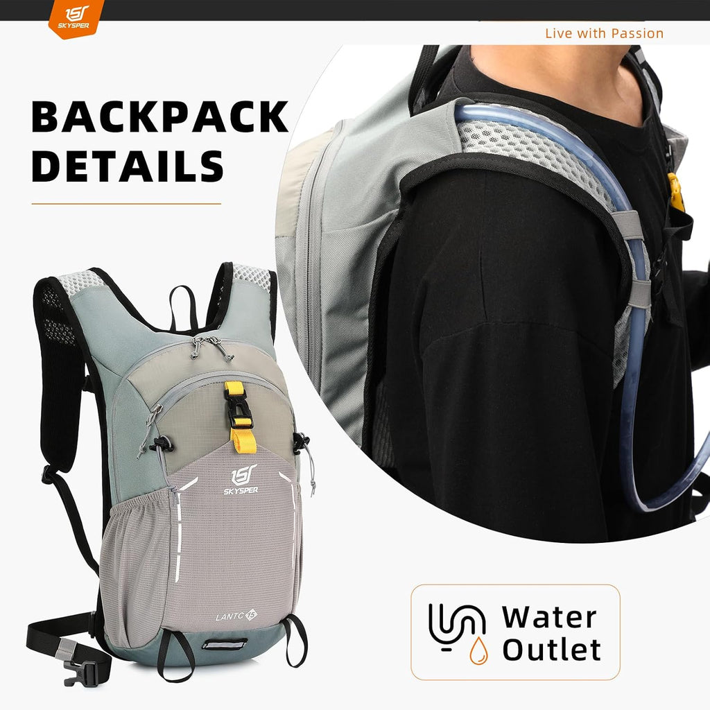 Small Hiking Backpack - 15L Travel Daypack Lightweight Bag Water Resistant Hiking Backpacks for Women Men