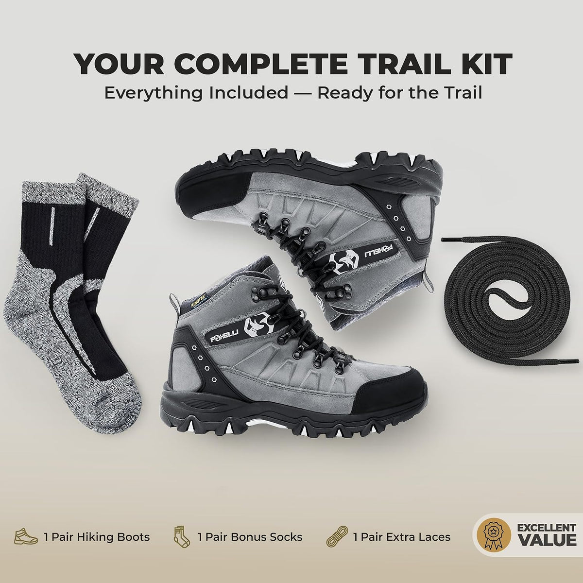 Men’S Hiking Boots – Waterproof Breathable & Lightweight Suede Leather Hiking Boots for Men