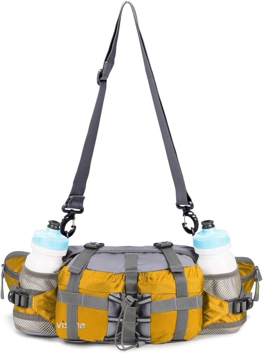 Outdoor Fanny Pack Hydration Waist Pack 2 Water Bottle Holder Men Women