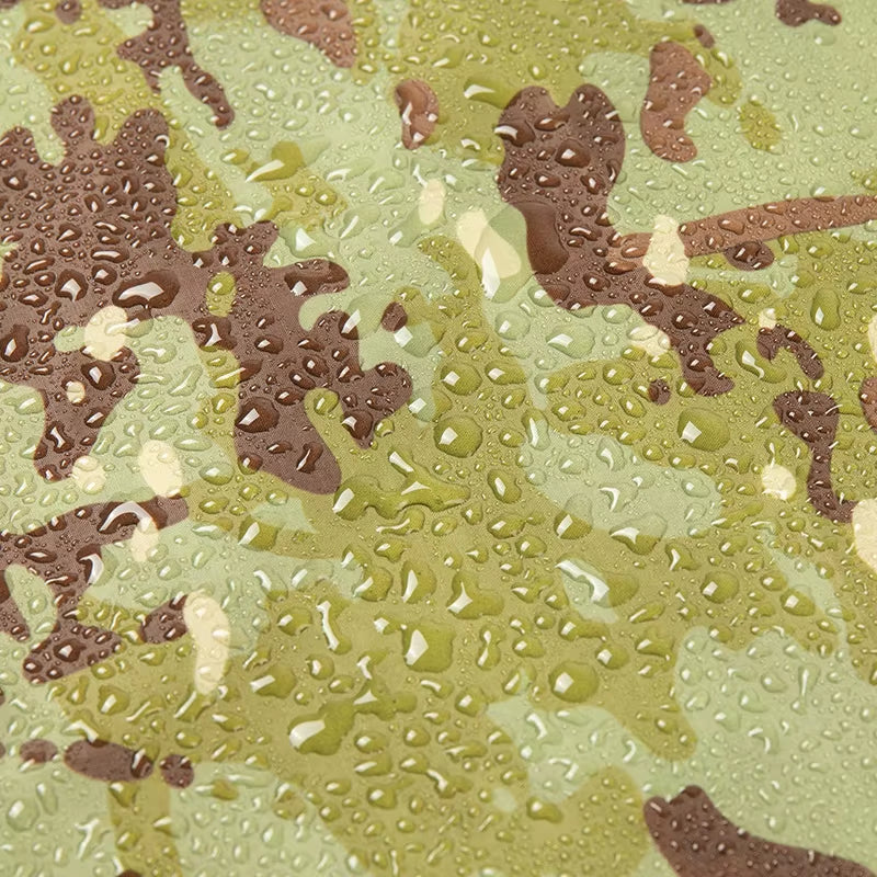 Camouflage Folding Raincoat for Hiking Portable Tactics Poncho Men Waterproof Tourism Packable Rain Jacket Cover Rainwear ﻿