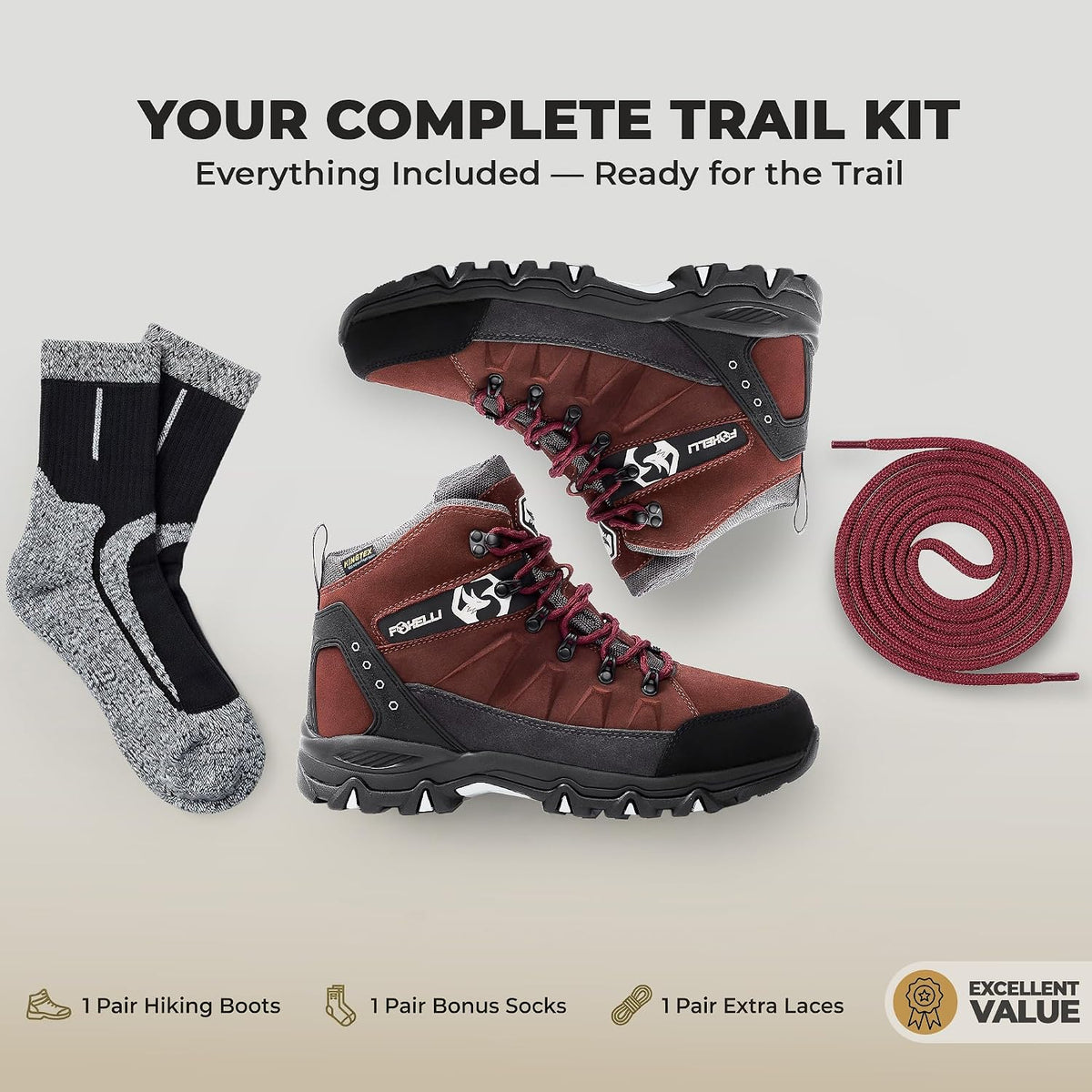 Men’S Hiking Boots – Waterproof Breathable & Lightweight Suede Leather Hiking Boots for Men