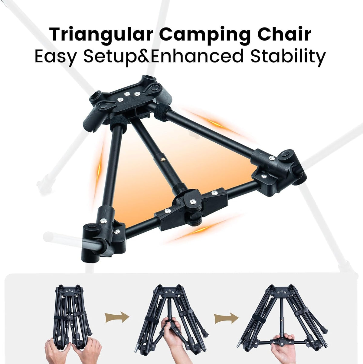 Tigerblade Camping Chair, Lightweight Folding Backpacking Hiking Chair, Compact Portable 330 Lbs Capacity
