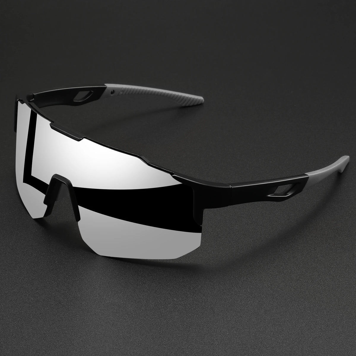 Oversized Colorful Sports Sunglasses - Wraparound Design, UV400 Unisex Comfort Fit for Cycling, Hiking & Outdoor