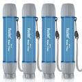 Emergency Water Filter Straw for Survival, Camping & Hiking, 4 Pack
