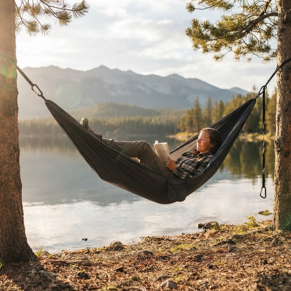 Camping Hammock with Tree Straps