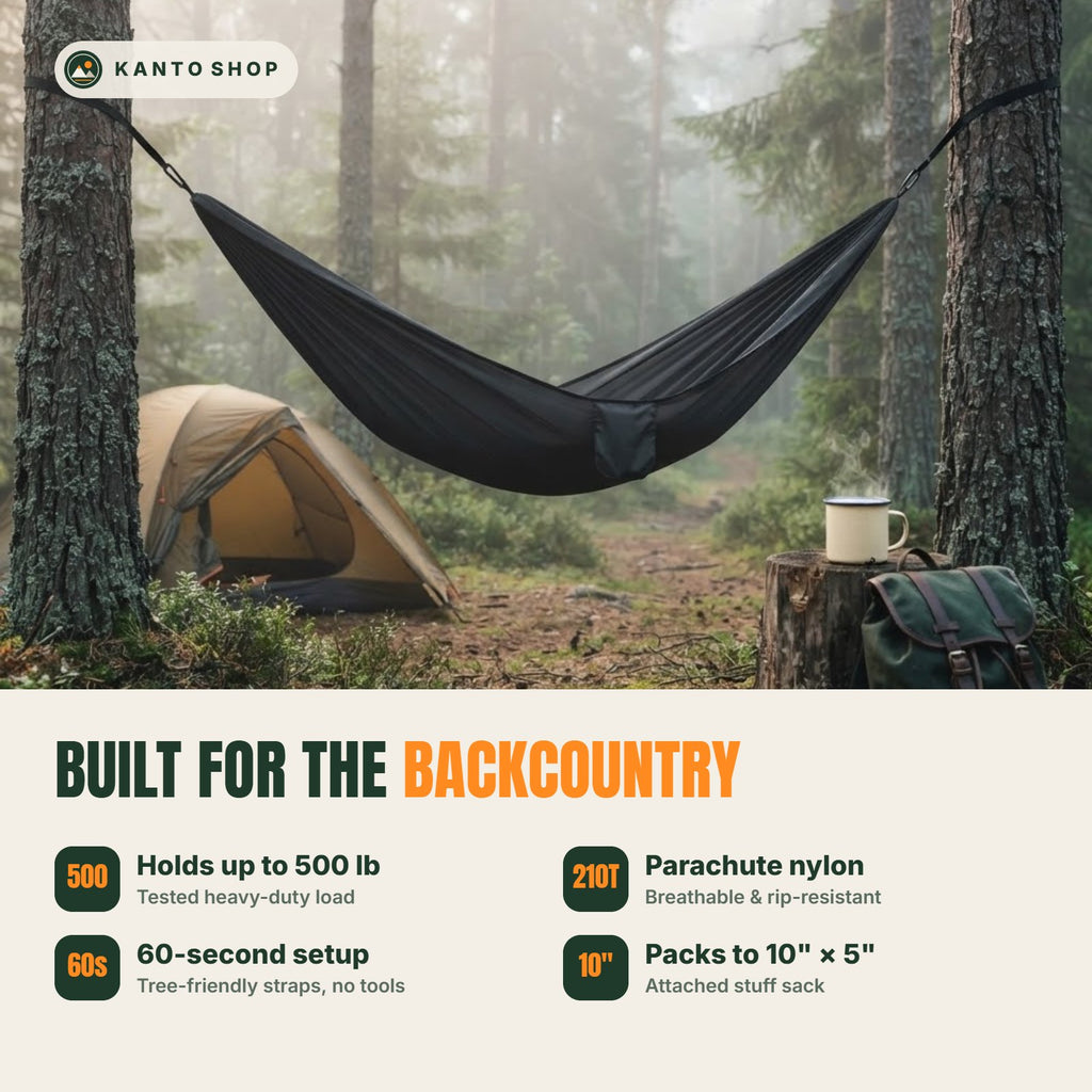 Camping Hammock with Tree Straps