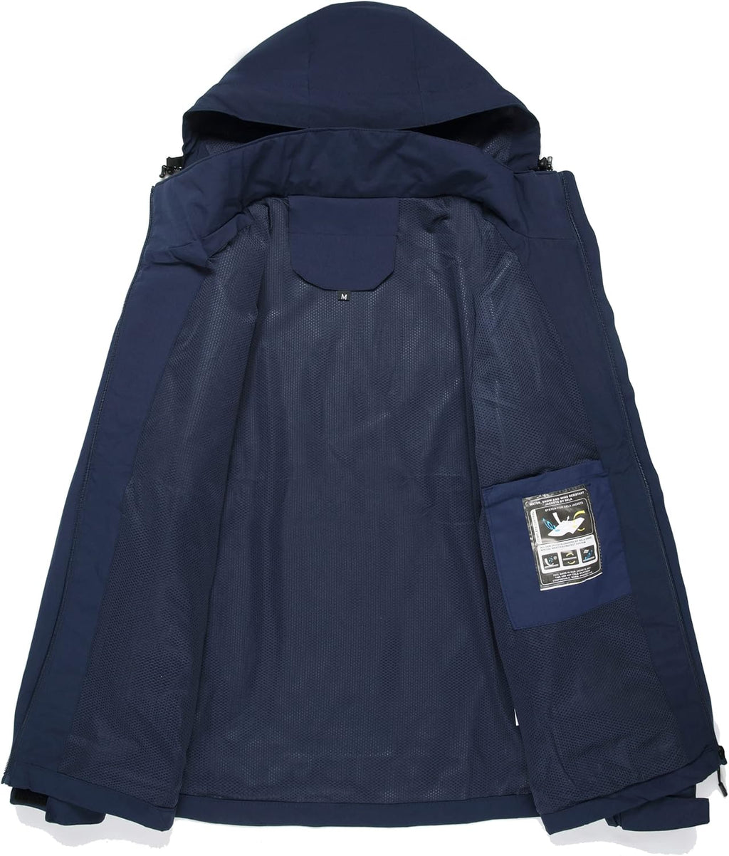 Men'S Lightweight Waterproof Rain Jacket,Shell Hooded Outdoor Raincoat Hiking Windbreake Jacket