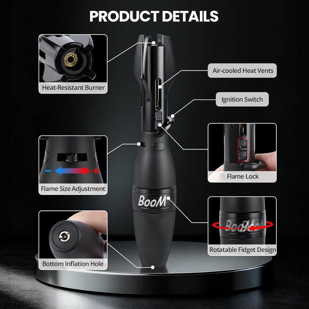 Refillable Butane Torch Lighter for Camping and Outdoor Use